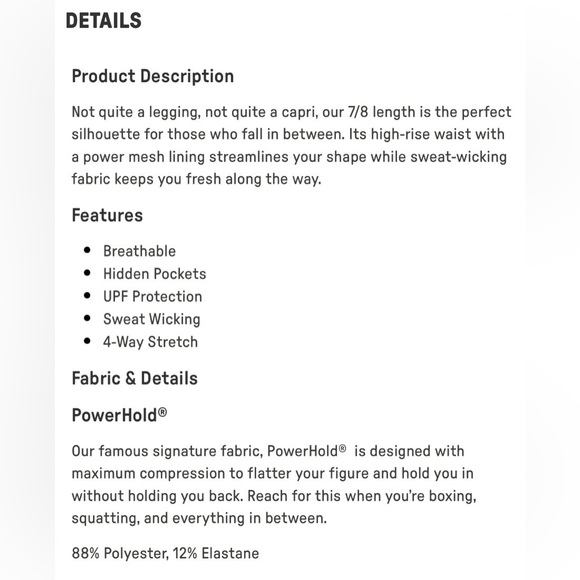 Fabletics Define Powerhold Pink Marshmallow HW 7/8 Legging | XS | NWT | Sold Out - Picture 8 of 10